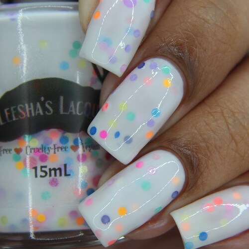 Neon Green Indie Nail Polish Neon Glitter Nail Lacquer Etsy