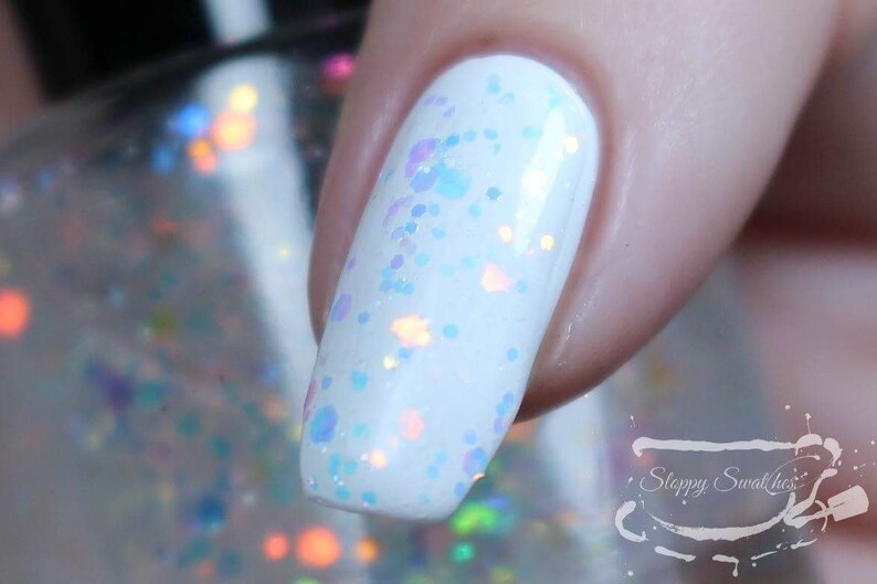 Opal Rainbow Glitter Nail Polish Multichrome Nail Polish Etsy