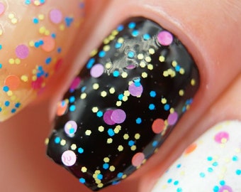 Party - Neon Glitter Nail Polish, Glitter Indie Nail Polish, Glitter Nail Lacquer