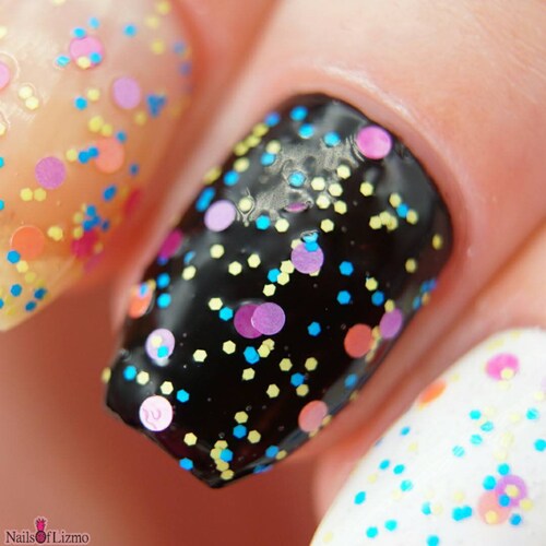 Party Neon Glitter Nail Polish Glitter Indie Nail Polish Etsy