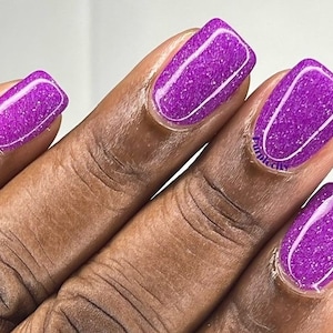 Subspace - Purple Neon Nail Polish, Reflective Glitter, Indie Nail Polish, Holographic Nail Lacquer