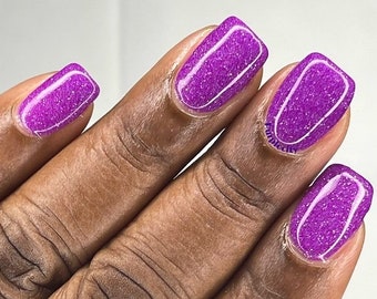 Subspace - Purple Neon Nail Polish, Reflective Glitter, Indie Nail Polish, Holographic Nail Lacquer