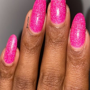 Wanderstar Pink Neon Nail Polish, Reflective Glitter, Indie Nail Polish, Holographic Nail Lacquer image 3