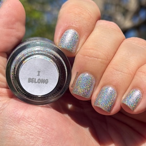 I BELONG - Trans Pride Indie Nail Polish Collection - Silver Holographic Nail Lacquer