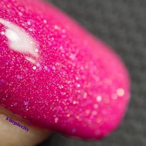 Wanderstar Pink Neon Nail Polish, Reflective Glitter, Indie Nail Polish, Holographic Nail Lacquer image 9