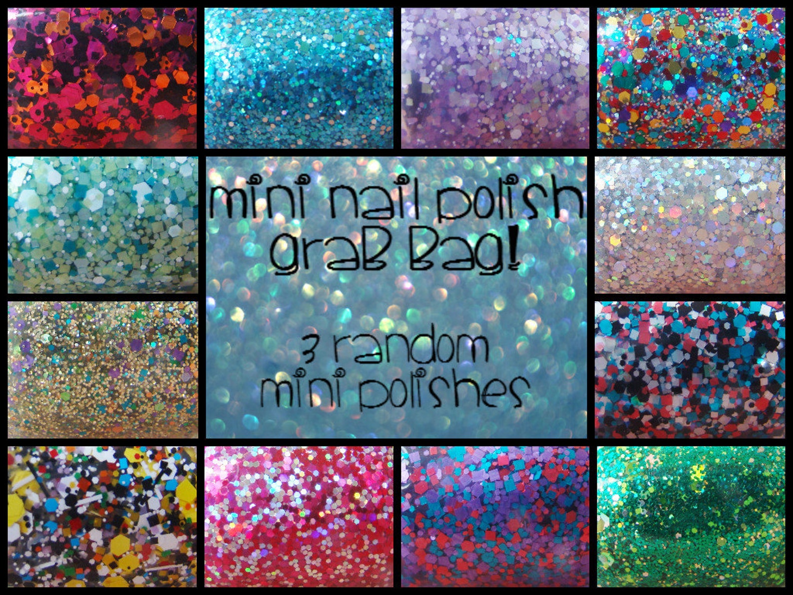Indie Nail Polish Grab Bag Indie Nail Lacquer Glitter Nail Etsy
