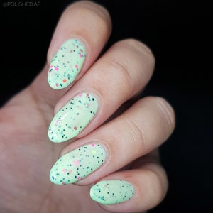 Neon Green Indie Nail Polish, Neon Glitter Nail Lacquer, Crelly Nail Polish Tree Frog Forks - Etsy