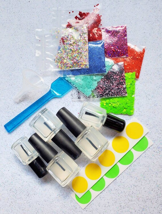 DIY Nail Polish Kit Make Your Own Nail Polish Glitter Nail Etsy