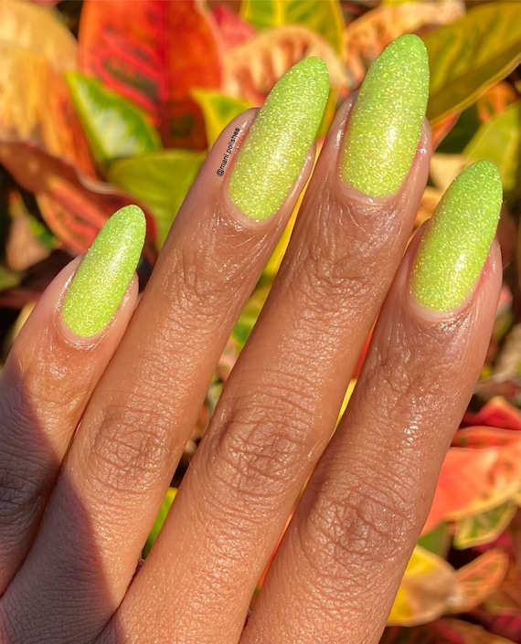 Starbase Yellow Neon Nail Polish Reflective Glitter Indie Nail