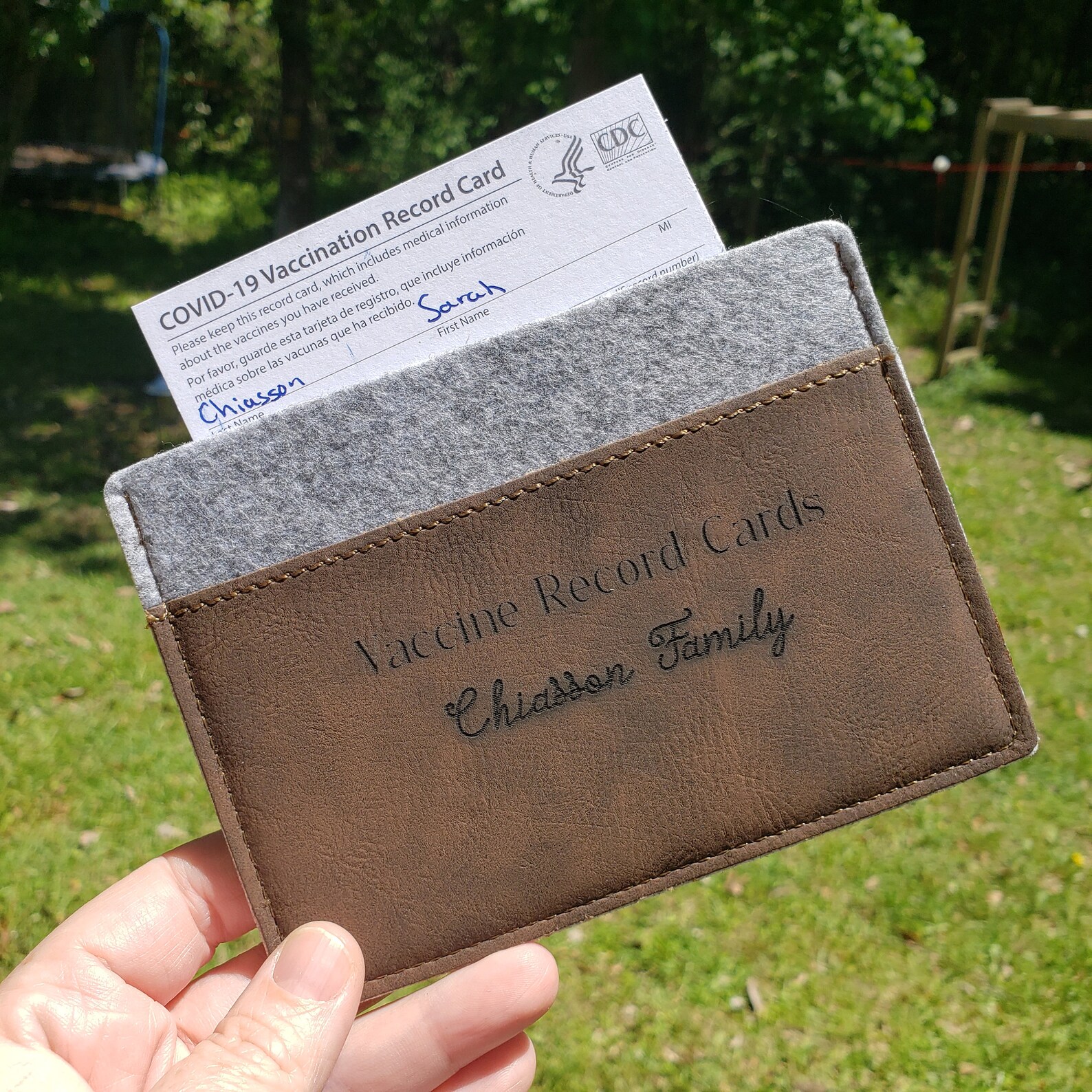 Faux Leather Vaccine Record Card Or Passport Holder Wallets Etsy