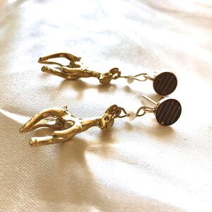 Standing Fawn Guitar String Post Earrings