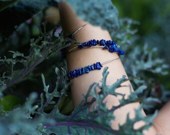 guitar string lapis lazuli bangle bracelet