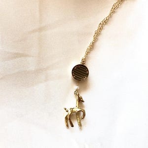 Standing Fawn Guitar String Necklace