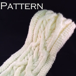 Wicker & Braids Cable Knit Scarf Pattern