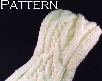 Wicker & Braids Cable Knit Scarf Pattern