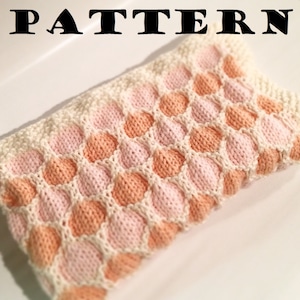 PATTERN: Tri-Colored Honeycomb Knit Blanket
