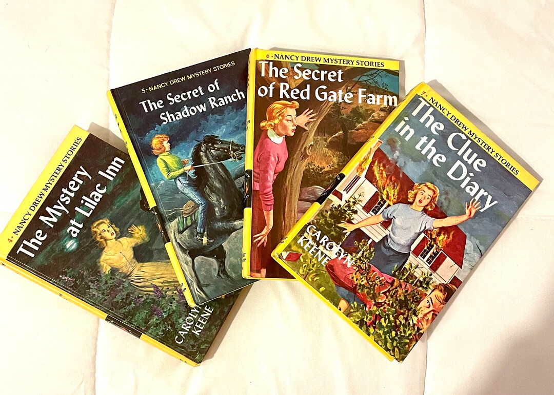 NANCY DREW BOOK Set 4 Volumes of the Original 1960s Books. Vols 4, 5, 6 ...