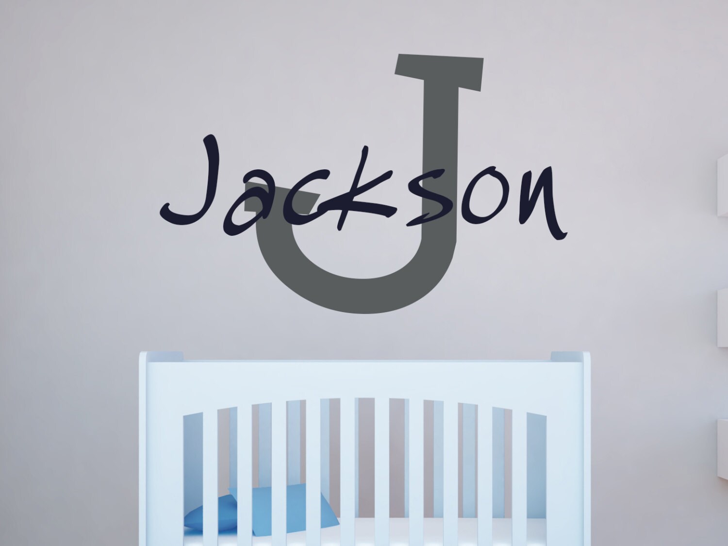 Name Wall Sticker Personalized Name Decal Child Name Wall Etsy