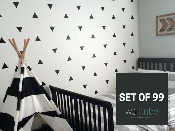 triangle wall decals triangle wall stickers vinyl triangle | etsy