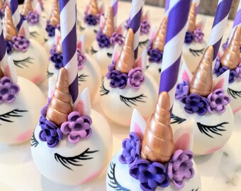 Unicorn Cake Pops Etsy
