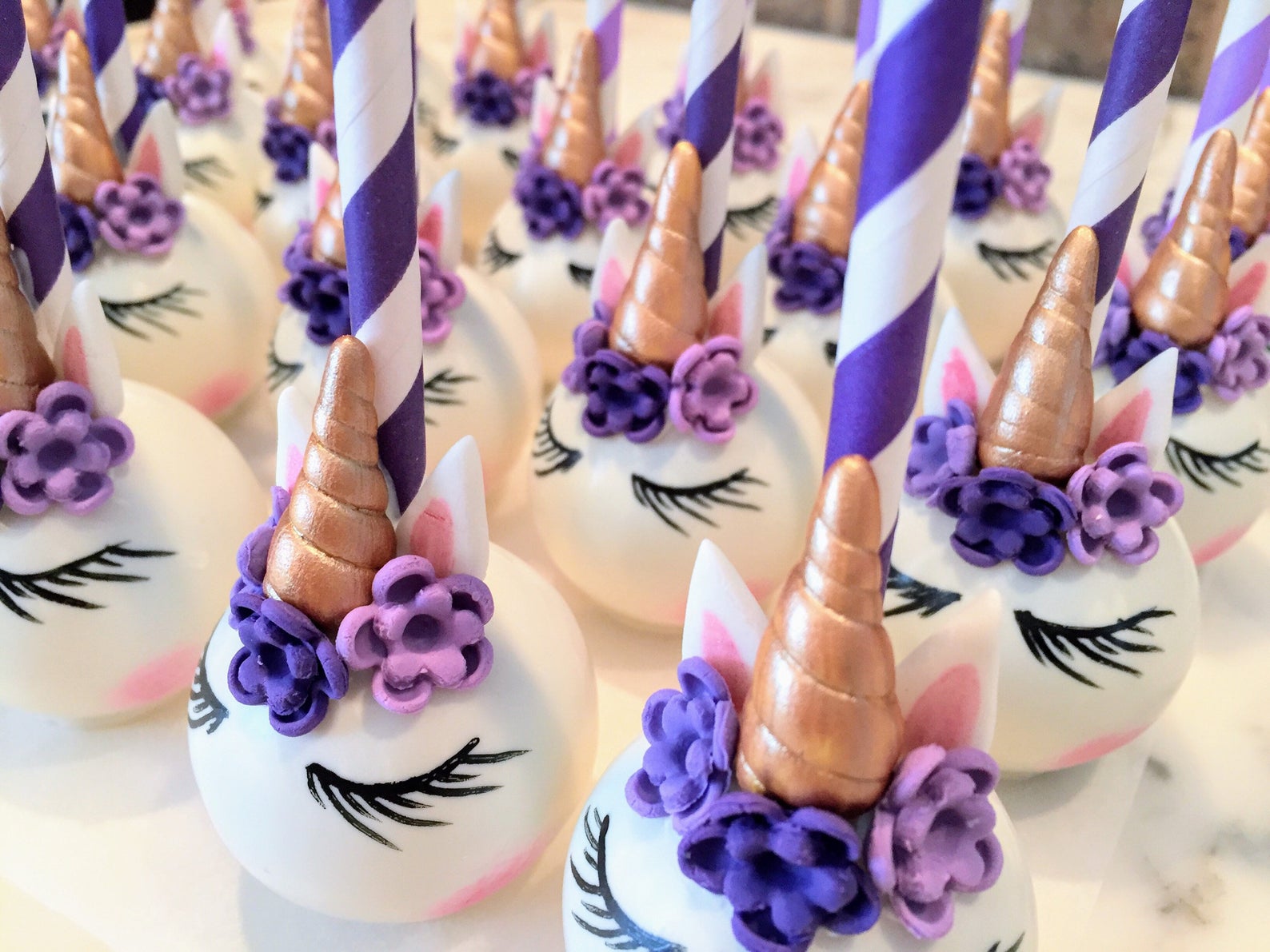 Paper Party Supplies Party Favors Unicorn Party 1 Dozen Rainbow Cake Pops Dessert Table Pastel Cake Pops Unicorn Cake Pops Pastel Cake Pops