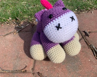 Kuscheliges Einhorn - Lila Einhorn - Amigurumi Einhorn - Kuscheliges Einhorn - Spielzeug Einhorn - Gehäkeltes Einhorn - Kuscheltier