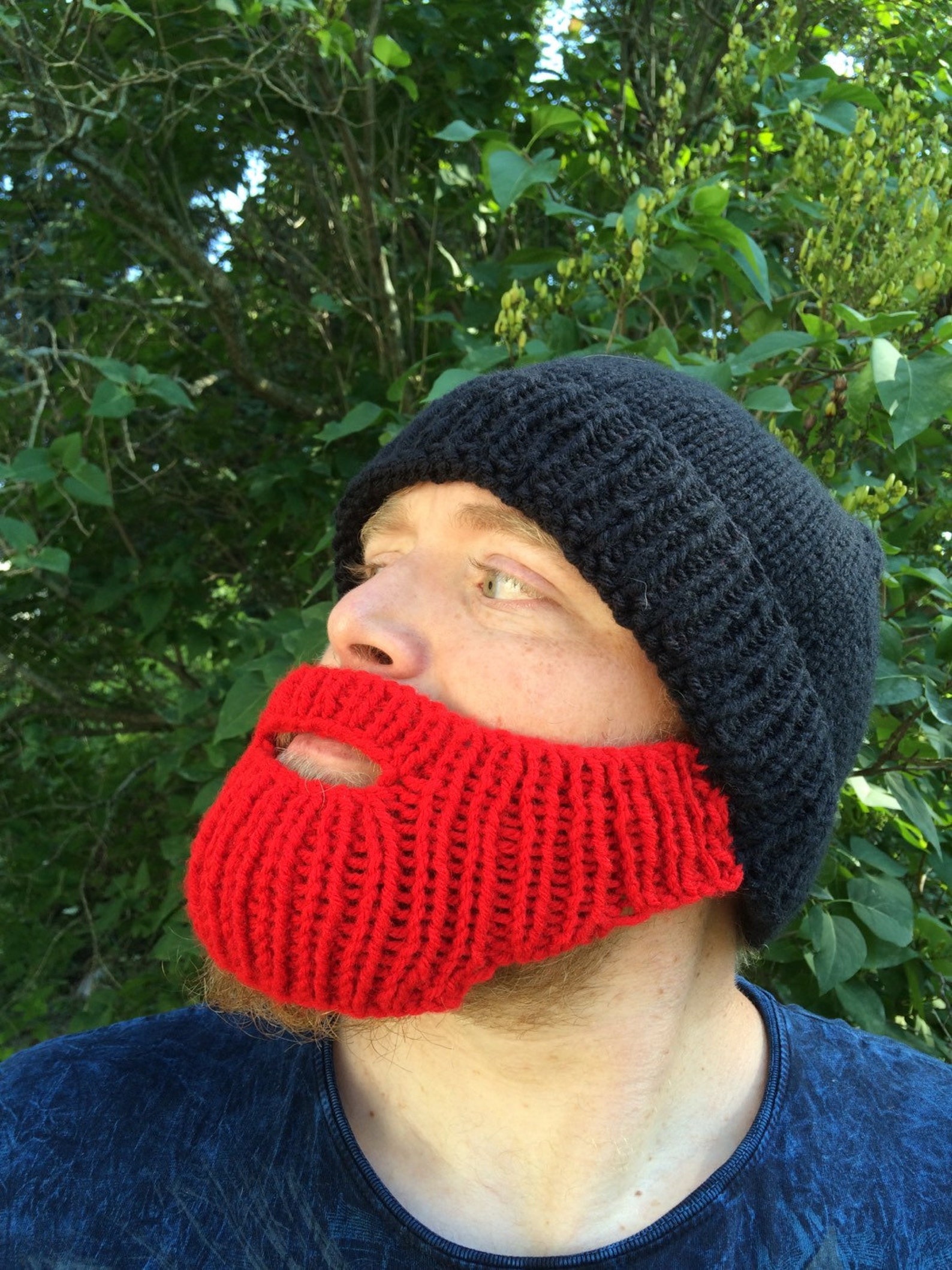 Knit Beard Hat Made to Order Mens Knit Hat and Beard Etsy Australia