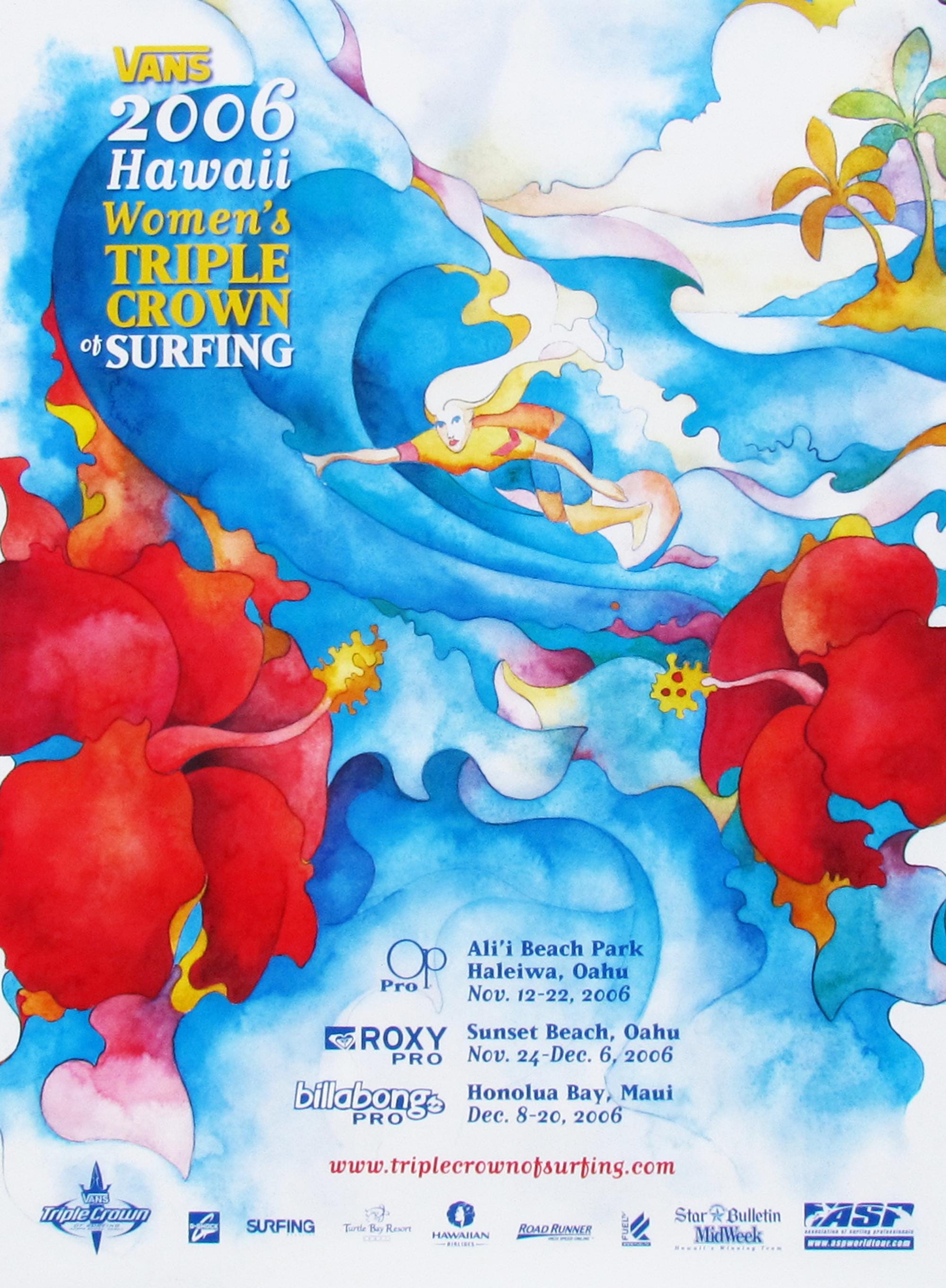 海の原ページ Official 2006 Womens Triple Crown Surfing Contest Original Art Not