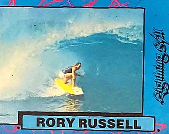 Vintage 1987 Astro Boyz Rory Russell Collectable Surfing Card