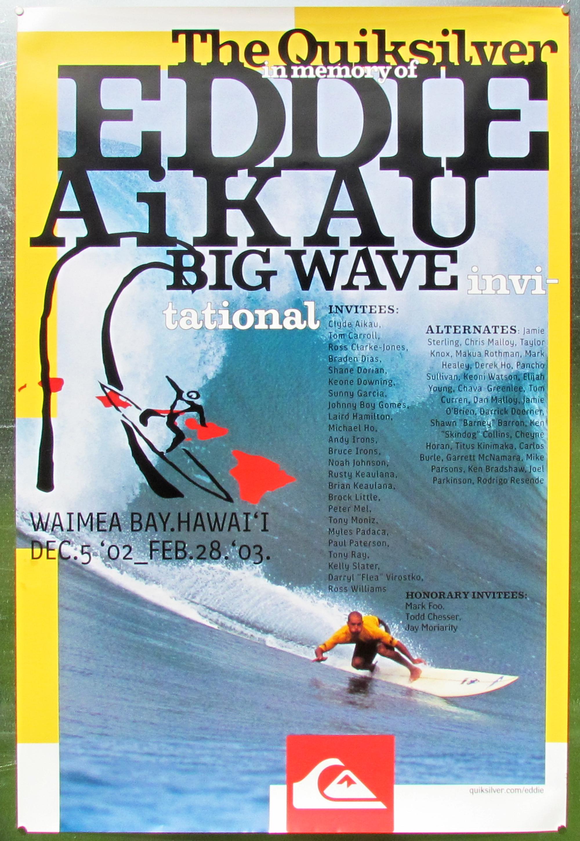 EDDIE AIKAU 激レアポスター 2007 Mint Original Eddie Aikau Waimea Hawaii Big Wave
