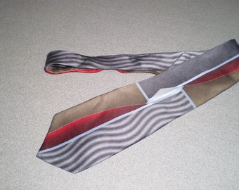 SALE Imported Silk Abstract Necktie by Arrow