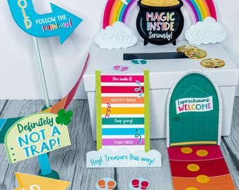 Printable Leprechaun Trap Kit  | DIY Leprechaun Trap for St. Patrick&#39;s Day | Catch a Leprechaun Craft | Instant Download