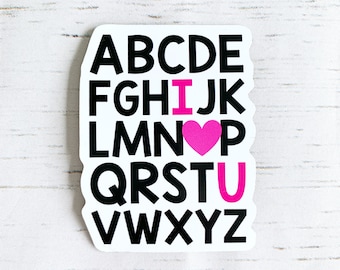 Imán para profesores / Imán ABC Te amo / Imán ABC Te amo