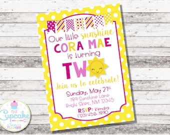 You Are My Sunshine Birthday Invitation | Our Little Sunshine Invitation | Sunshine Birthday Invite | Sunshine Invite | Any Age | Digital