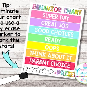 Behavior Chart Printable | Clip Chart | Behavior Chart for Home ...