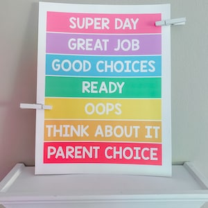 Behavior Chart Printable | Clip Chart | Behavior Chart for Home ...