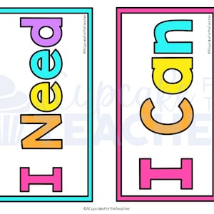 May include: Two colorful signs with the words "I need a coach" in large, colorful letters. The signs are framed in black and have a blue and pink border.