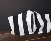 Black and white face mask
