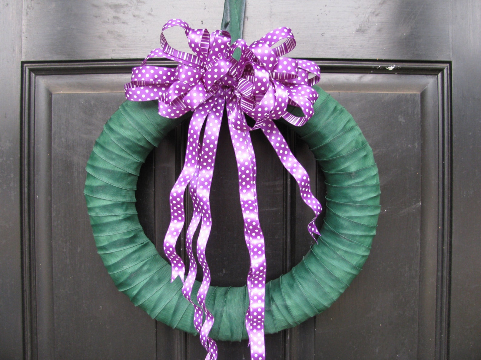 Green Green Floral Wreath, Straw Wreath, Purple Floral Wreath, Green