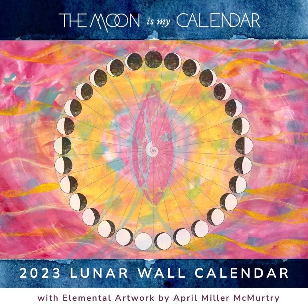 Lunar Wall Calendar 2023 Etsy