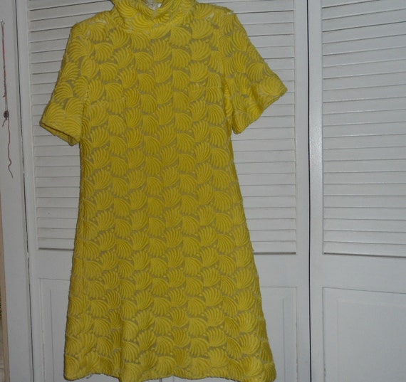 Vintage Heiser Yellow Short Sleeve Dress 1960s - image 5