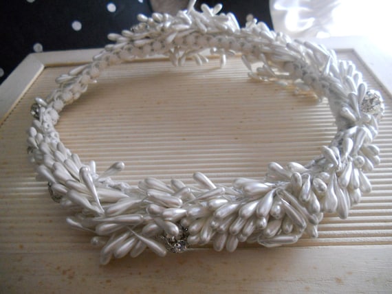 Vintage Pearl and Rhinestone Headpiece
