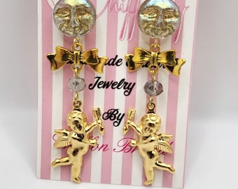 TRUE LOVE EARRINGS, Cherub Earrings, Cupid