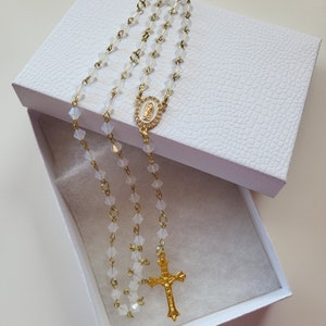 CLEAR WHITE ROSARY, Full Length