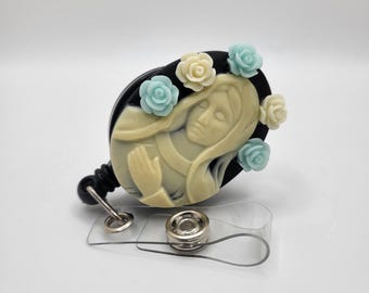 VIRGIN MARY ID Holder, Badge Reel