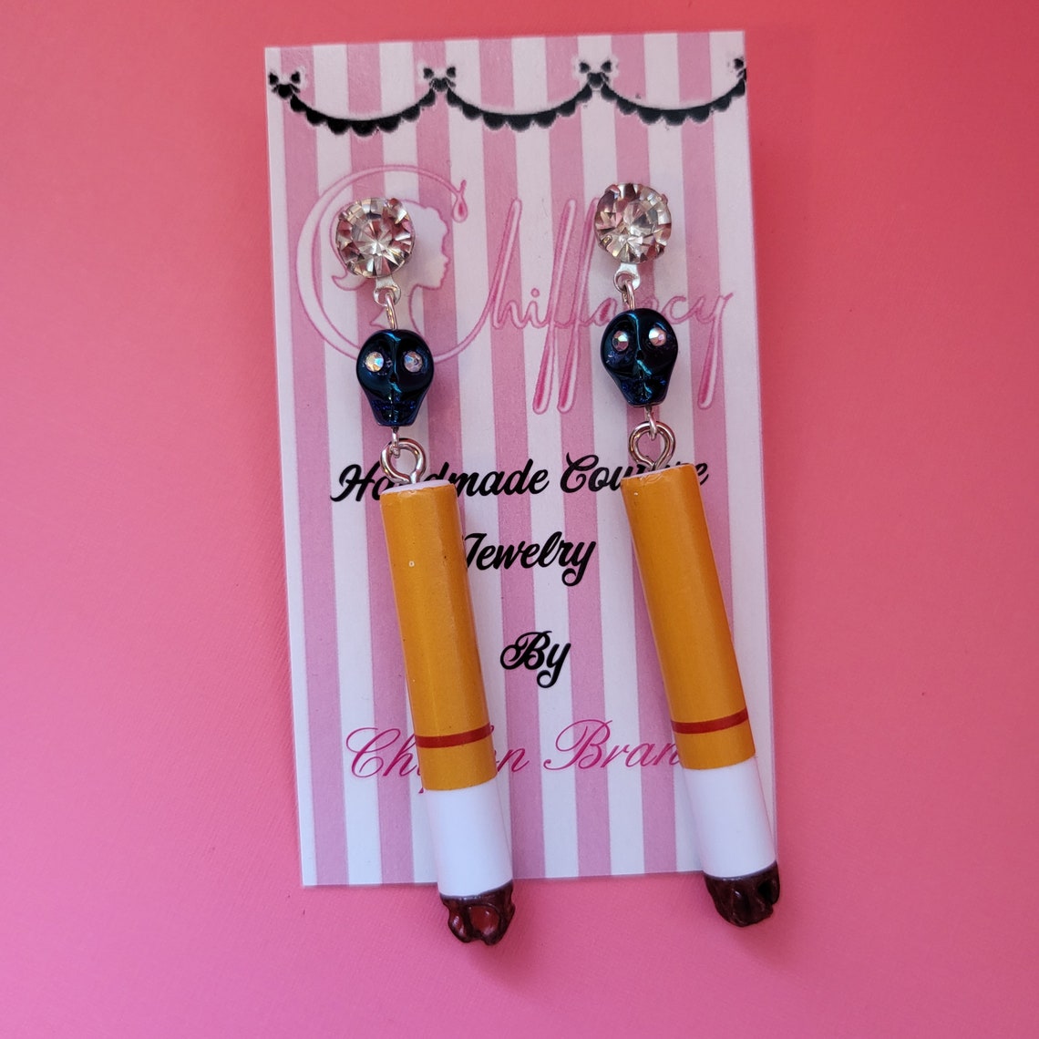 COFFIN NAILS CIGARETTES Earrings Candy Cigarettes Etsy