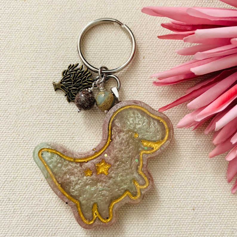 Earthy Dinosaurs~ Resin Keychain ~ Accessories