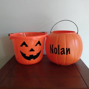FREE SHIPPING--DIY Candy Bucket Label--Pumpkin Bucket Label--diy Labels--Personalized Candy Bucket--Trick or Treat label--Halloween Label