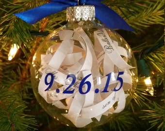 wedding invitation ornament etsy
