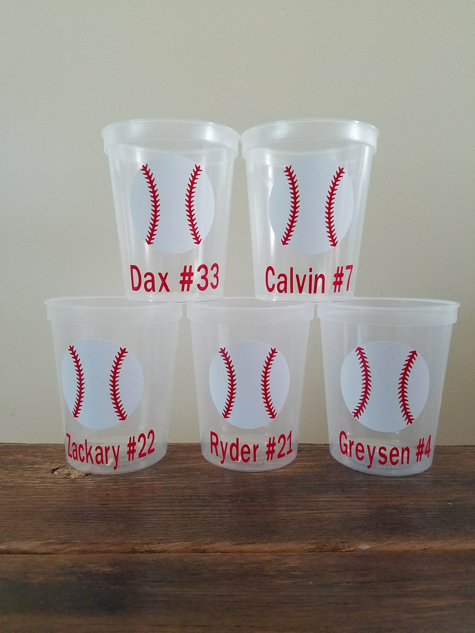 Personalisierte Baseball CupsClear Cups mit Deckel und Etsy